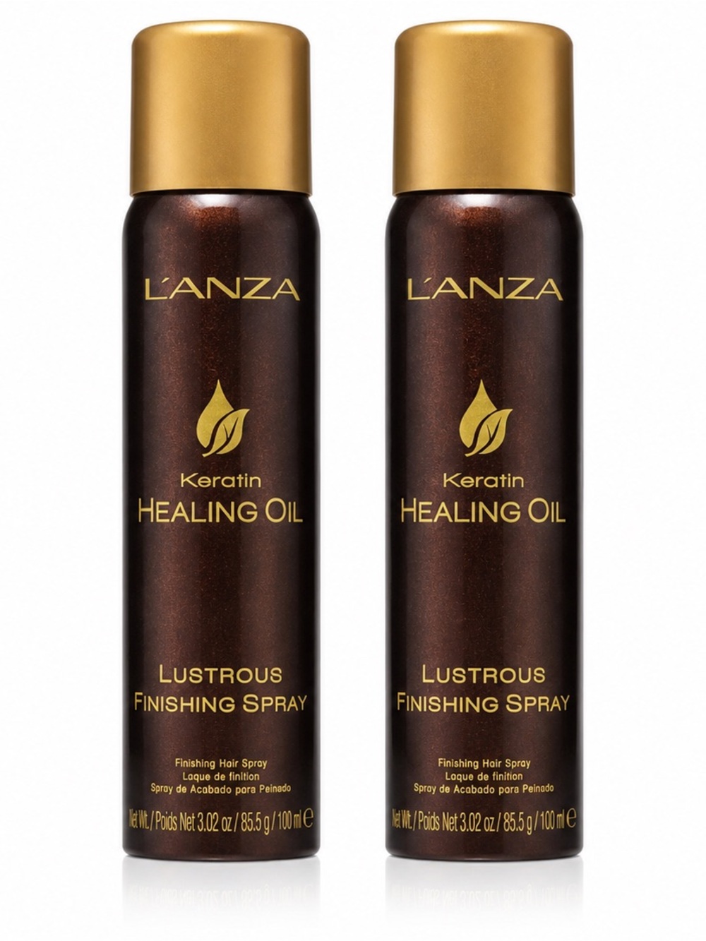 L’ANZA Keratin Healing Oil Lustrous Finishing Spray 3.02 oz 100ml Duo Set